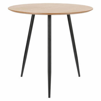 Stół Sottile 80cm naturalny/czarny okrągły