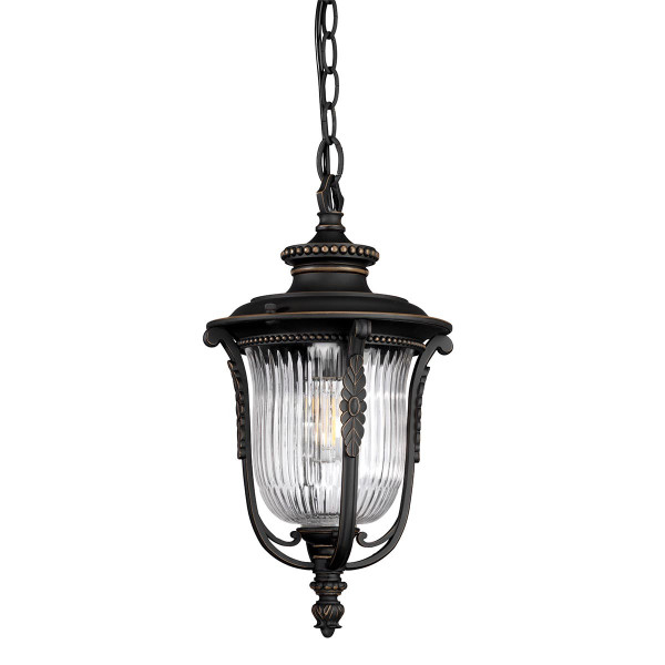 Lampa sufitowa zewnętrzna Luverne ciemny brąz 1 x E27 x 60W IP23 Kichler