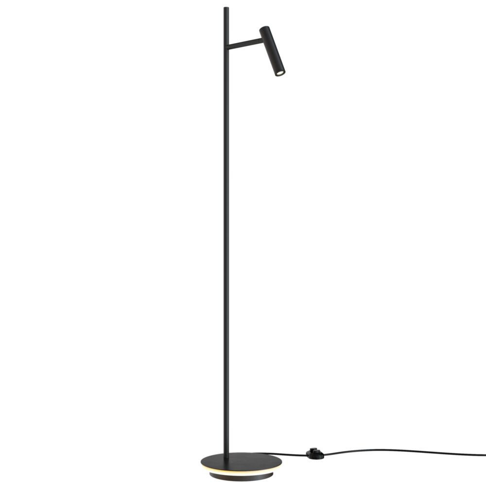 Lampa podłogowa ESTUDO czarna LED 1x11W Ciepła biel 730lm Maytoni