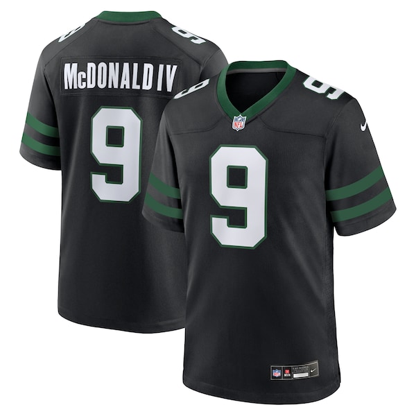 Will McDonald IV New York Jets Nike Alternate Game Jersey - Legacy Black/Green
