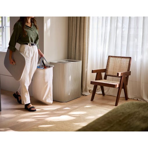 Joseph Joseph Tota Twin Luxe 90L Laundry Separation Basket Ecru