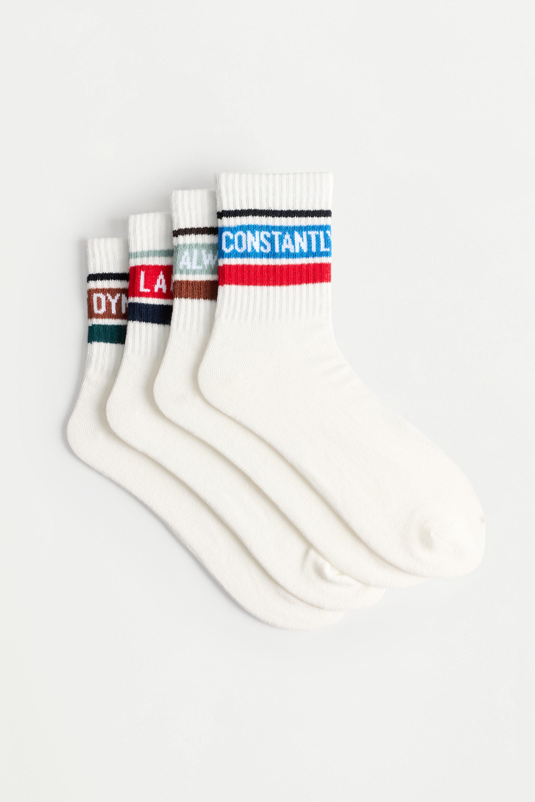 Calcetines largos texto (Pack 4)