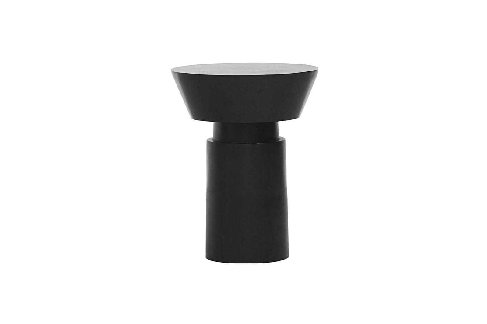 NANDED - Table d'appoint en aluminium noir