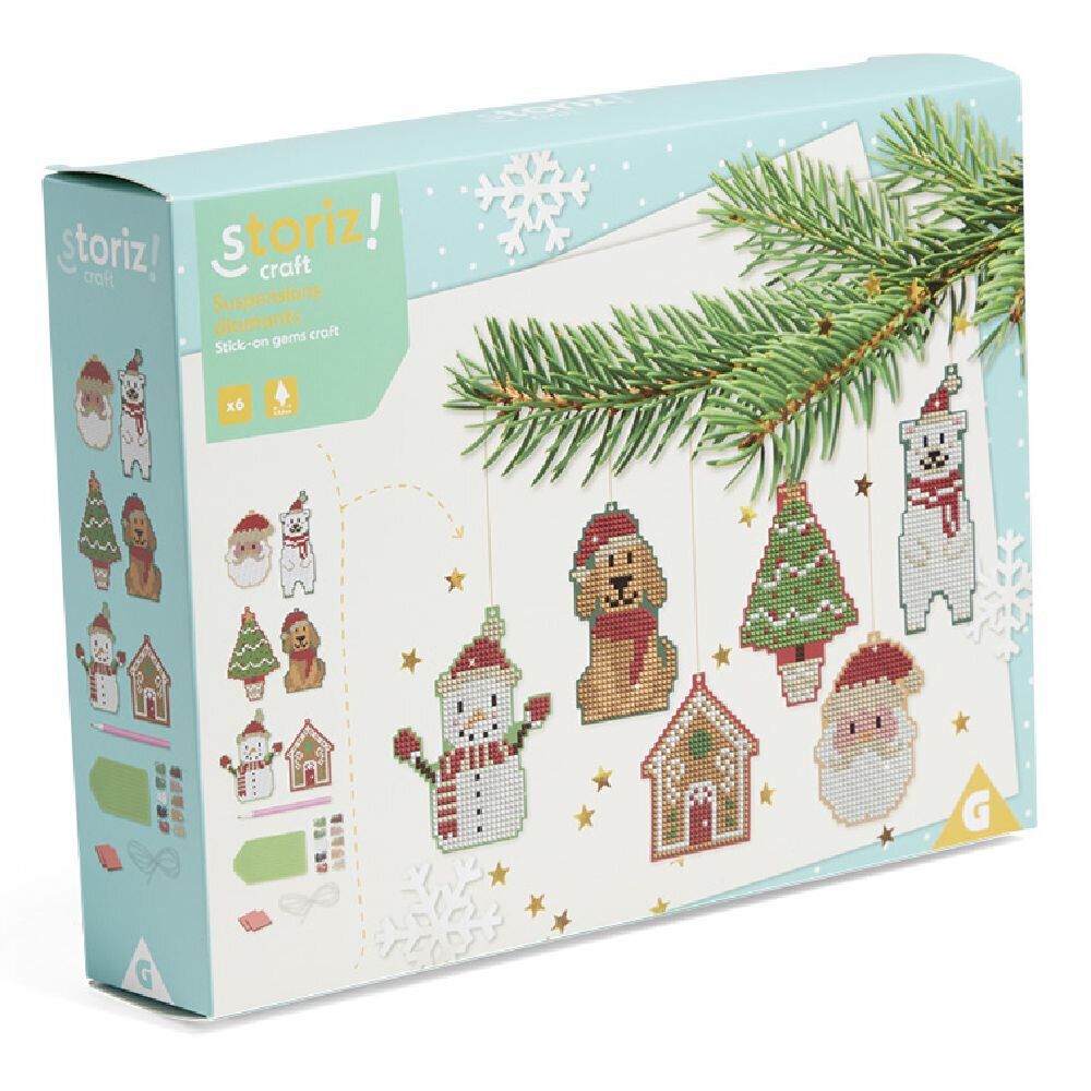 Suspension de No&euml;l diamants à confectionner x6
