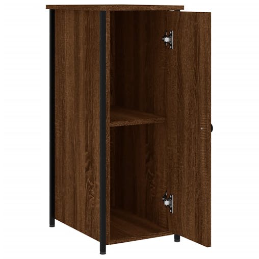 NNEVL Bedside Cabinet Brown Oak 32x42x80 cm Engineered Wood