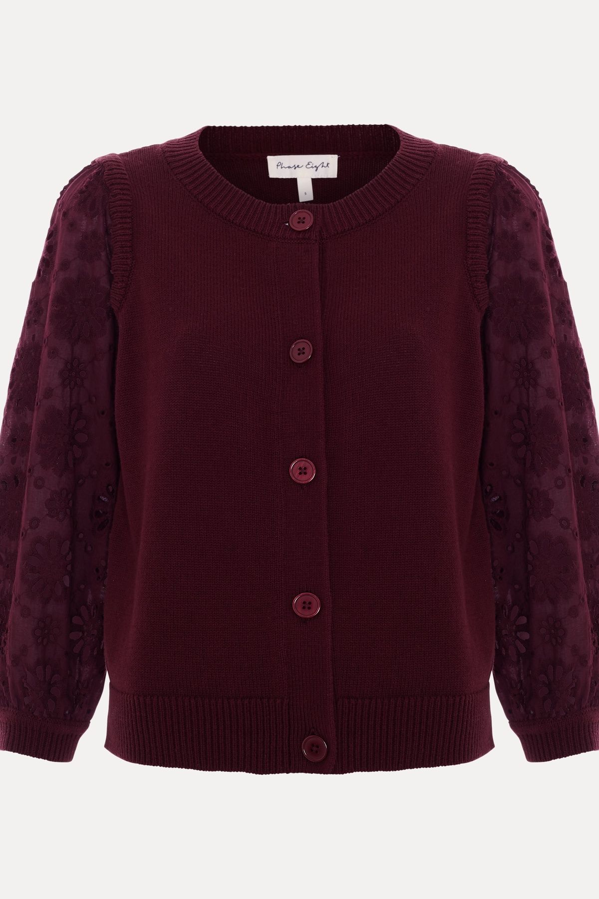 Phase Eight Blythe Eyelet Sleeve Knit Cardigan