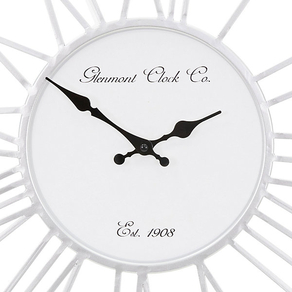 Grande horloge murale XXL ronde85 cm bois/métal rétro silencieux Alfheim