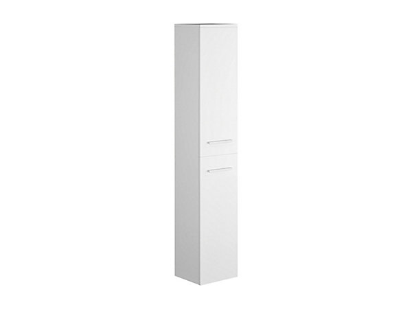 Colonne de salle de bain suspendue - 6 étagères - Coloris blanc - L30 x P25 x H160 cm - KAYLA