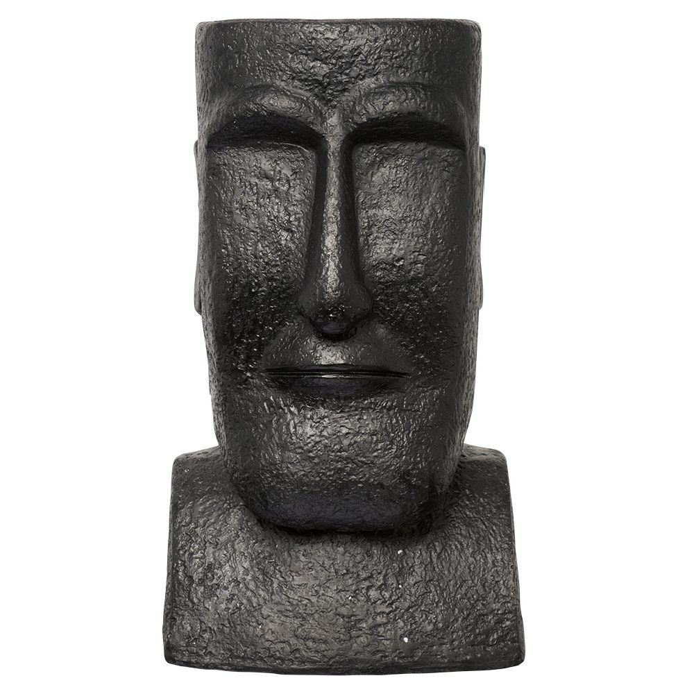 Pot statue Île de Pâques noir H40cm
