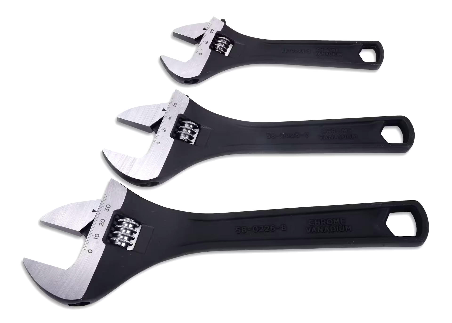 MAXIMUM Wide-Jaw Adjustable Wrench Set, 3-pc, 6-in, 8-in & 10-in