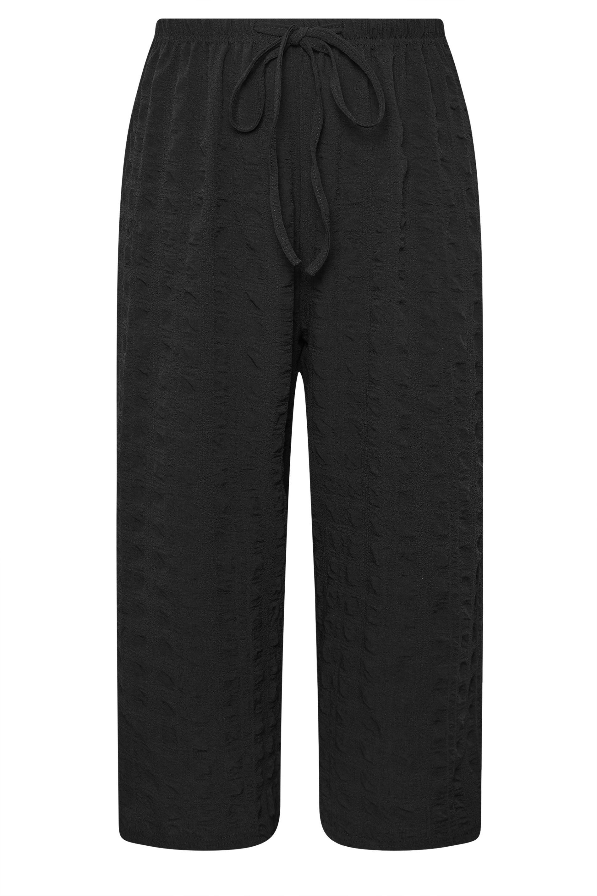 Yours Textured Tie Waist Culottes