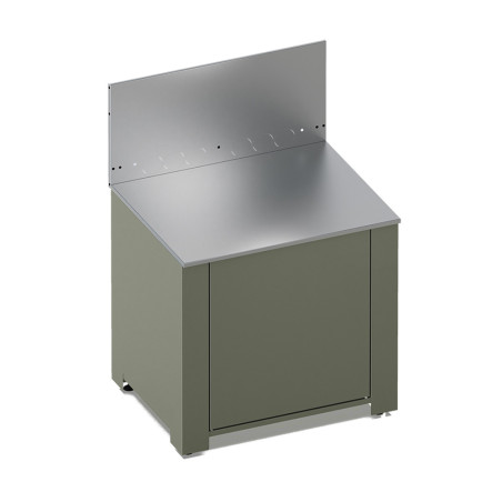 Module Plancha avec porte - Sauge et Inox Modulo - ENO