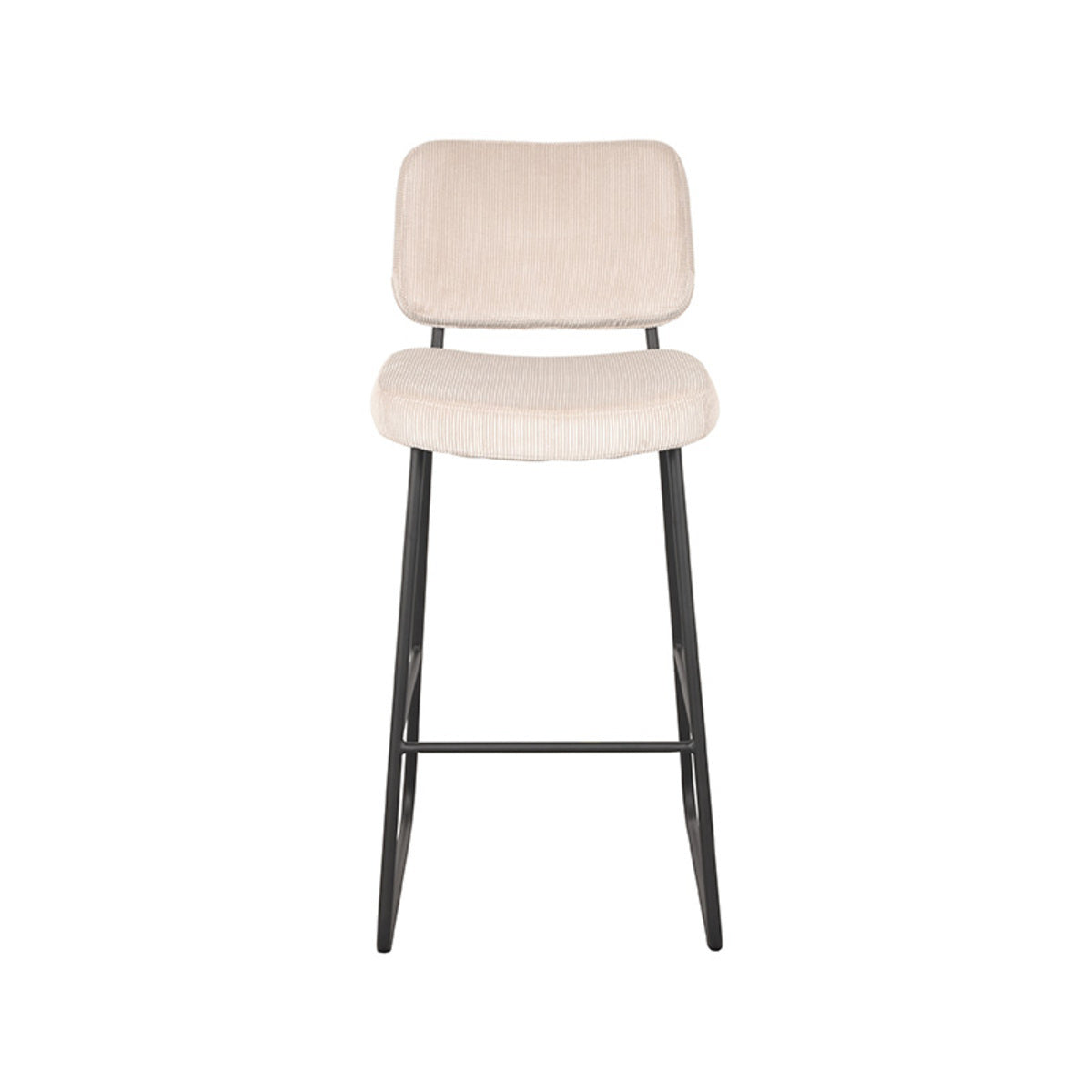 LABEL51 Barkruk Noah - Naturel Ribcord - Zithoogte 78cm - Set van 2