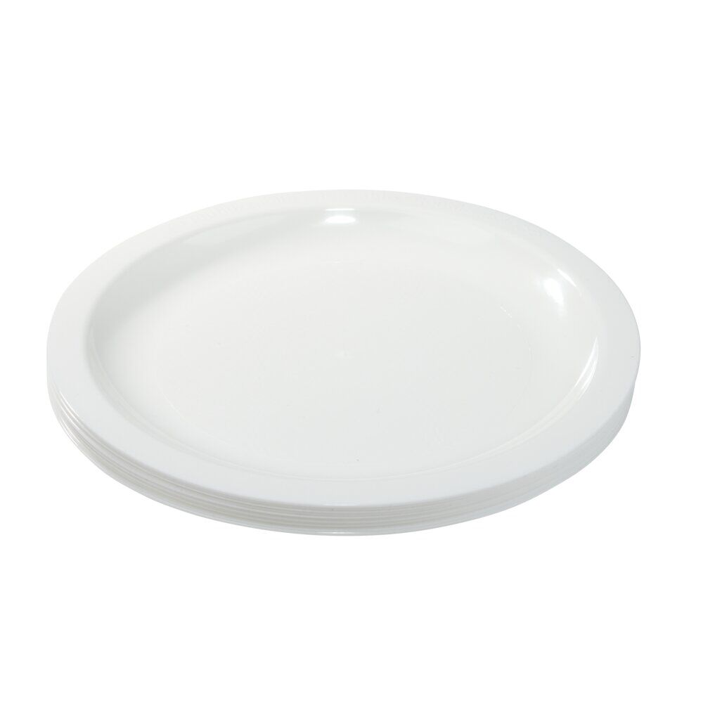 Assiette à dessert plastique x12 blanc Ø18,5cm