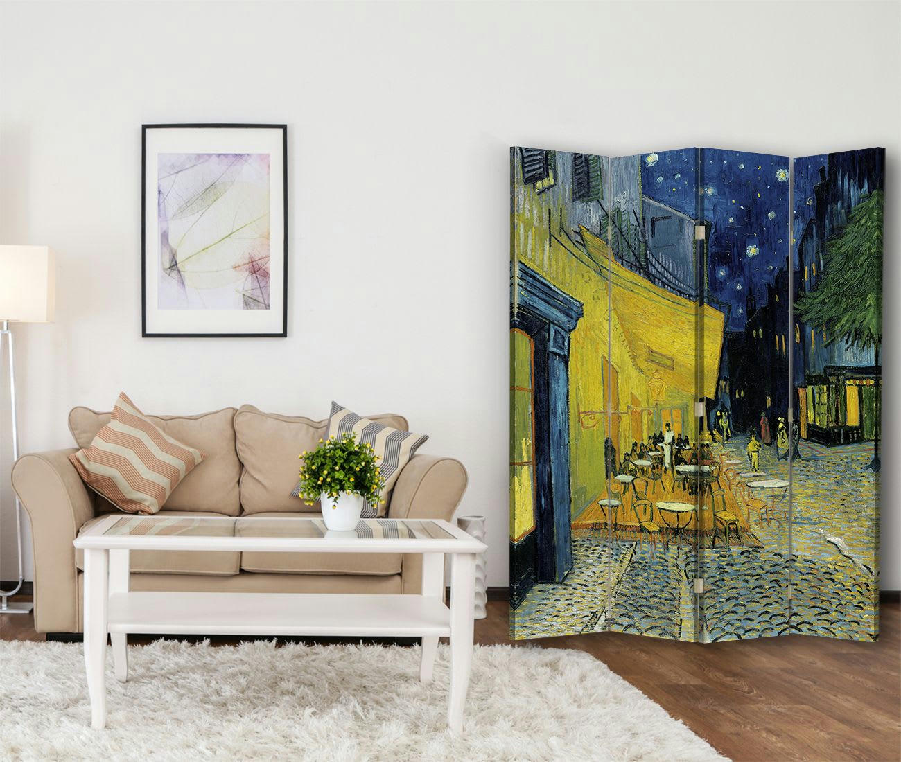 - Paravent terrasse du Café le soir - Van Gogh cm 145x180 (4 volets)