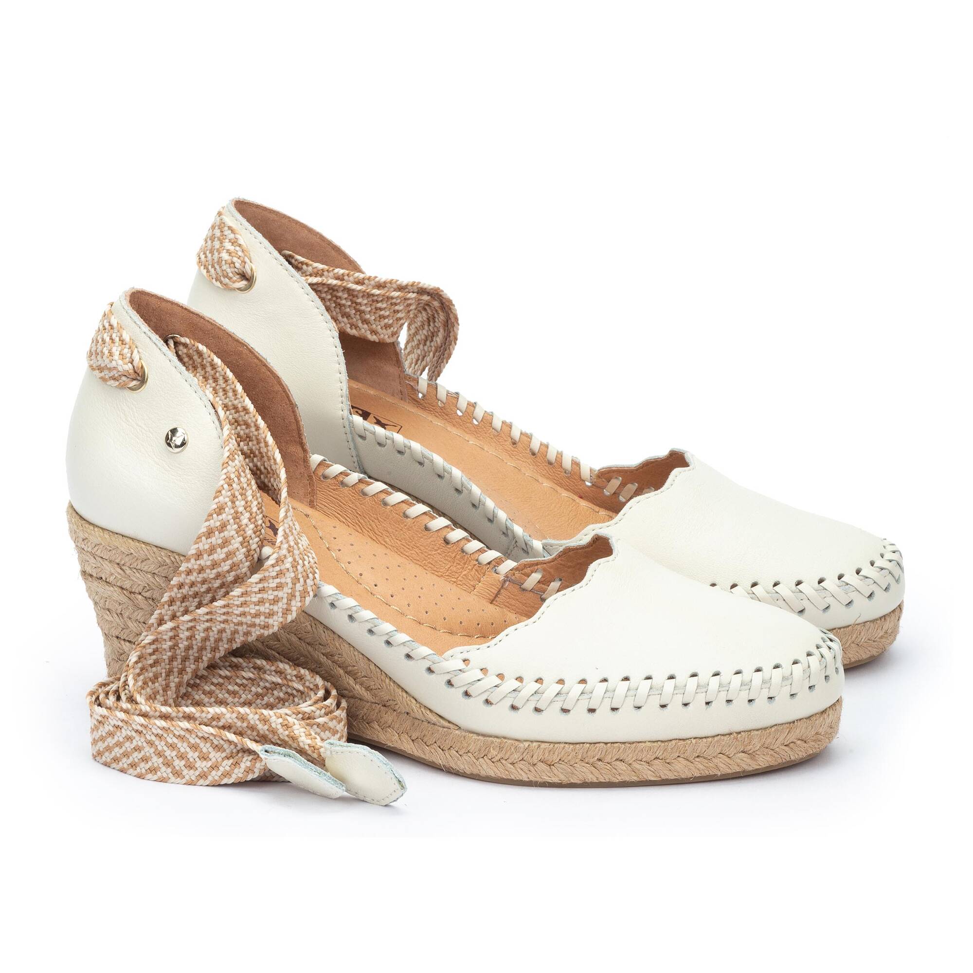 VILA - Sandalias con cintas y cuña para mujer