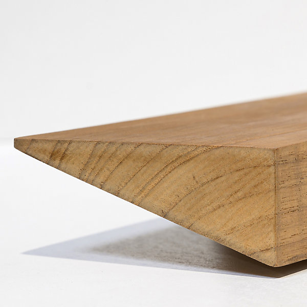 Etagère Murale en Bois Teck Huilée Rectangle - Pré-percée - 35x90x600mm - Etagère de Bureau, Cuisine, Salle de bain, Salon