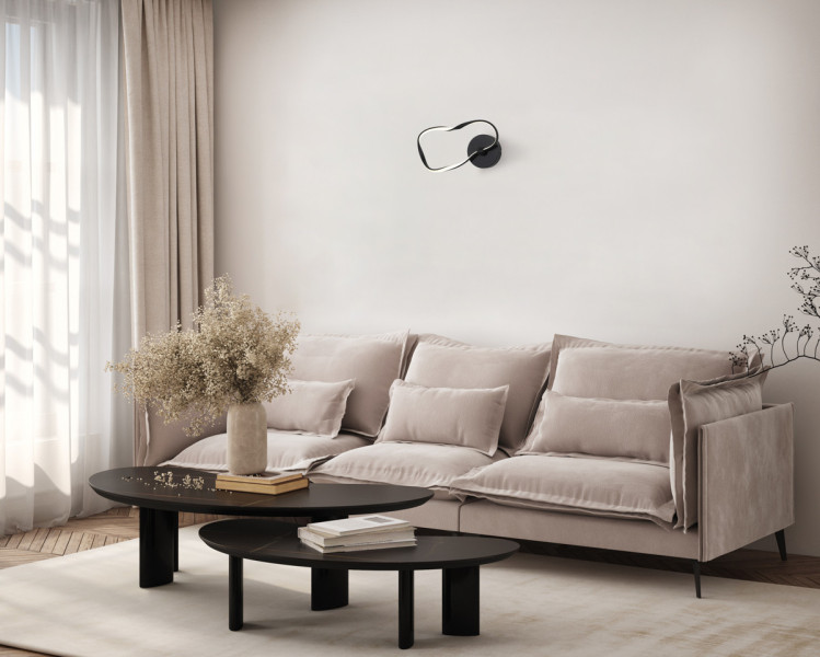 Kinkiet AMAYAczarny LED 1x20W 1200lm wym:28x11x40cm IP20 Italux