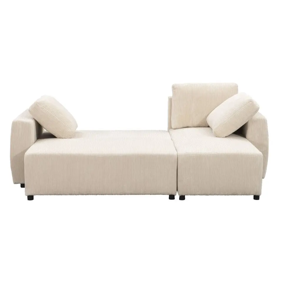 Slaapbank Novara - ecru - 85x230x155 cm