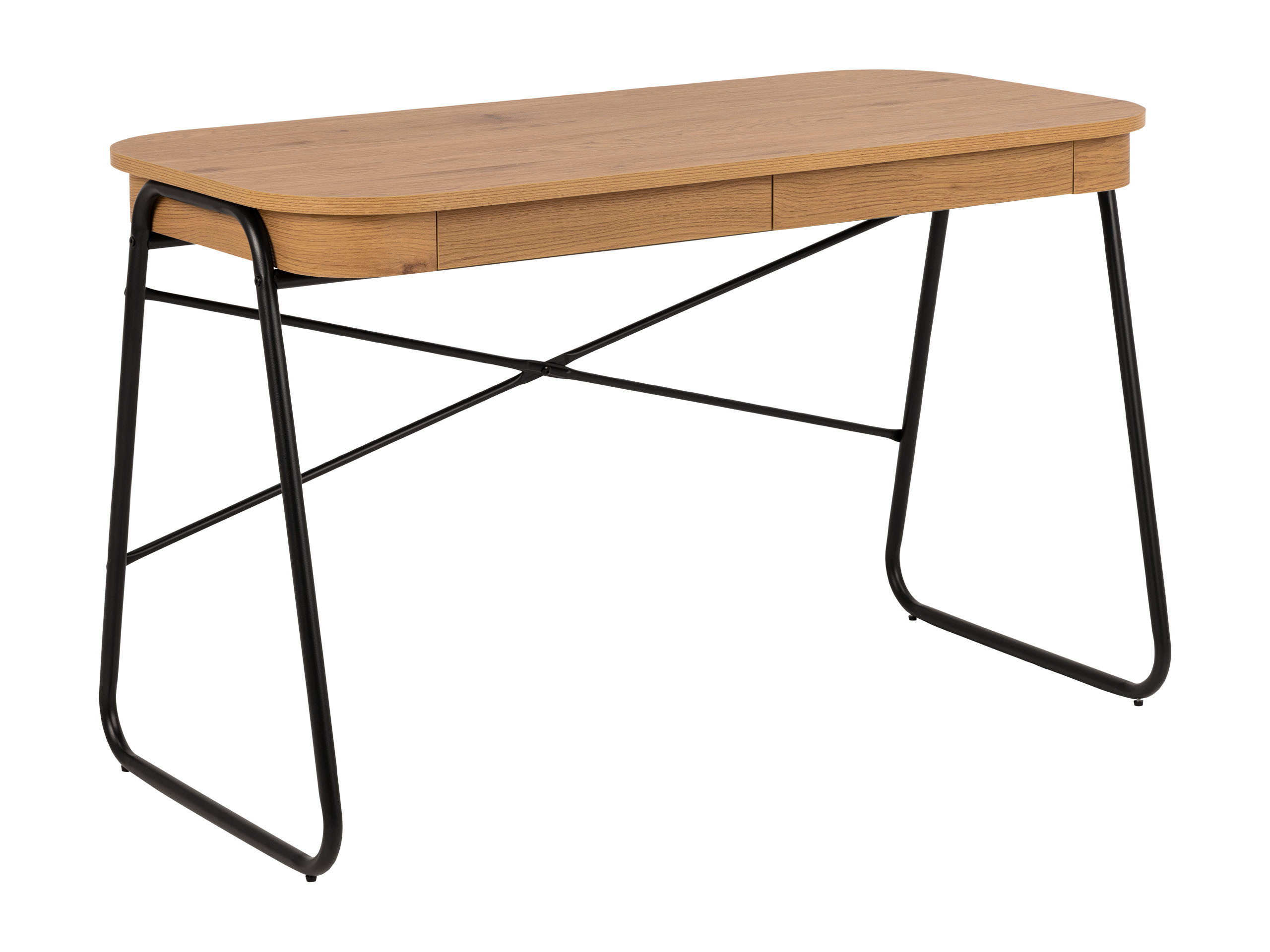 Biurko RAVEN Oak 120 cm loftowe z szufladami