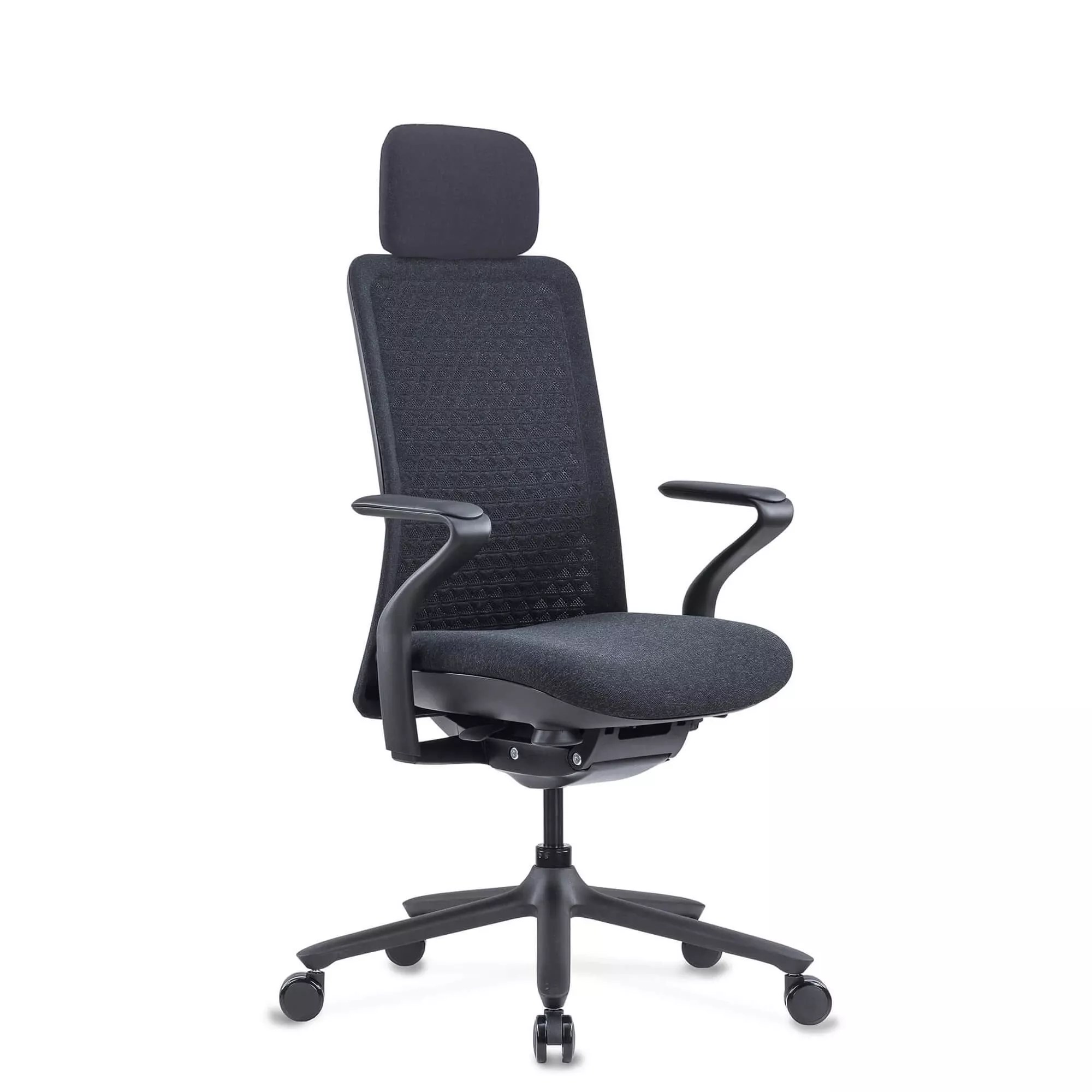 Ergonomiczny fotel Polka czarny trójwymiarowa siatka