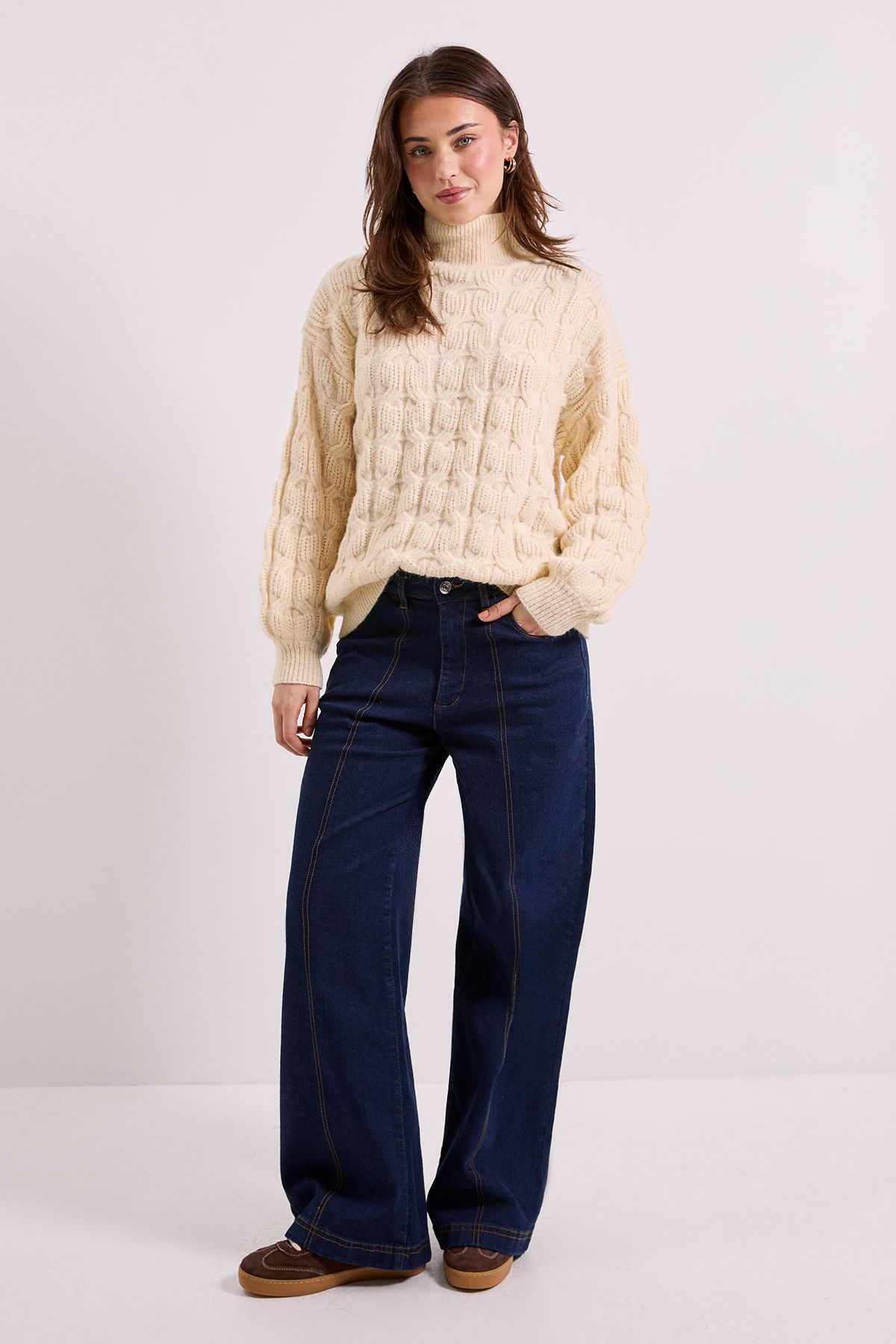 Dorothy Perkins Cable Roll Neck Jumper