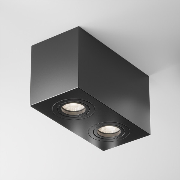 Lampa sufitowa czarna ATOM 2xGU10x50W wym: 11,5x10x20 cm Maytoni