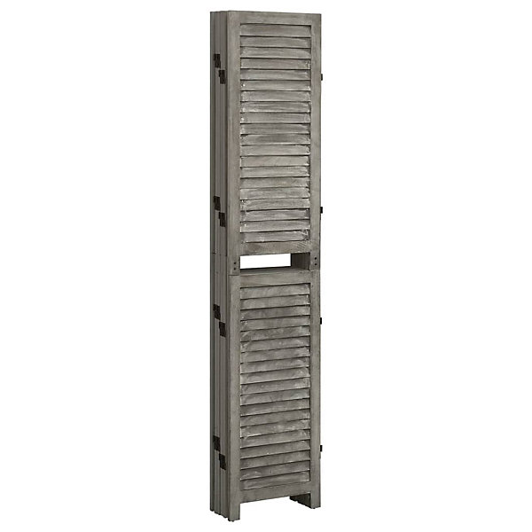 Cloison de séparation 6 panneaux Gris 214x166 cm Bois solide vidaXL