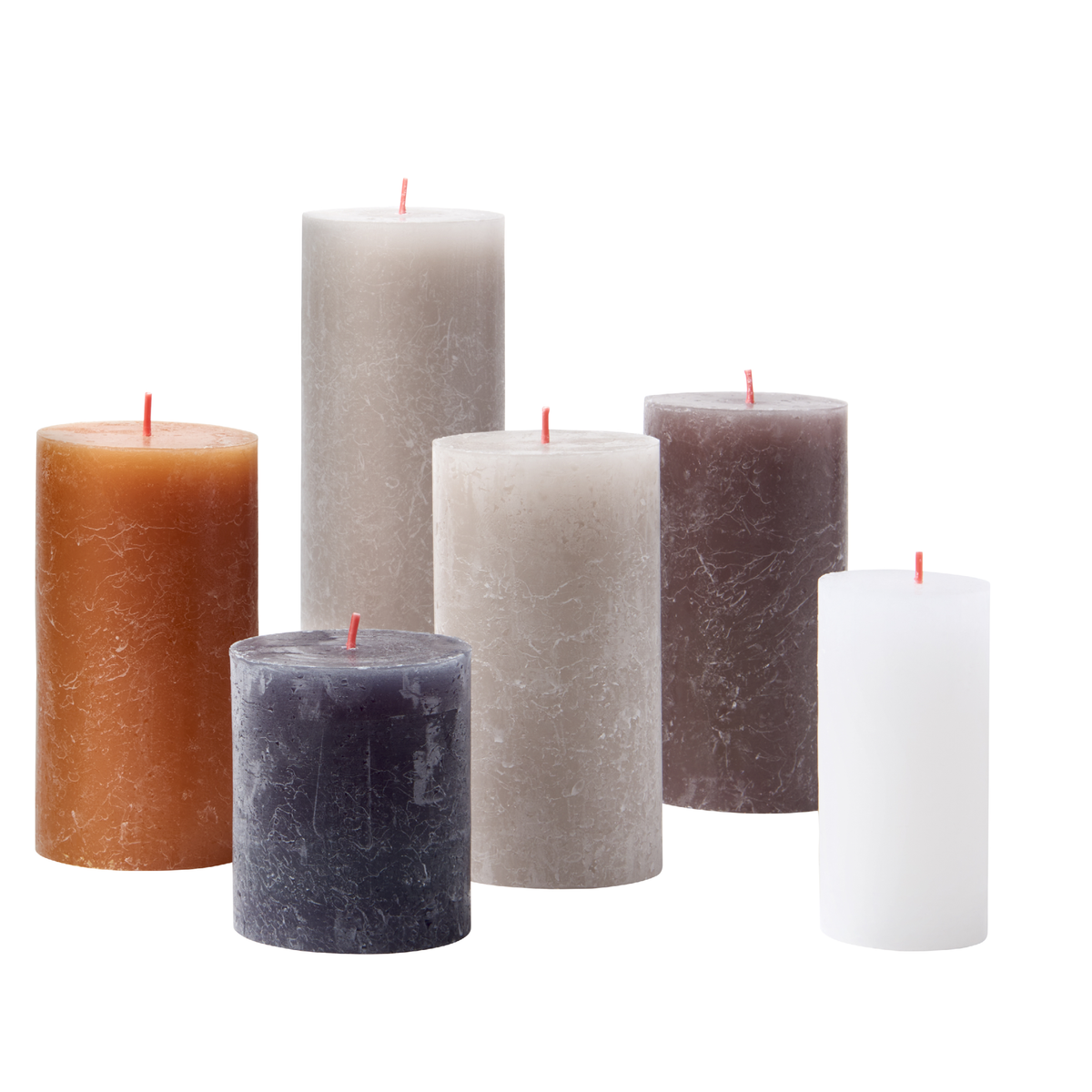 Bolsius rustieke kaarsen set - New Neutrals