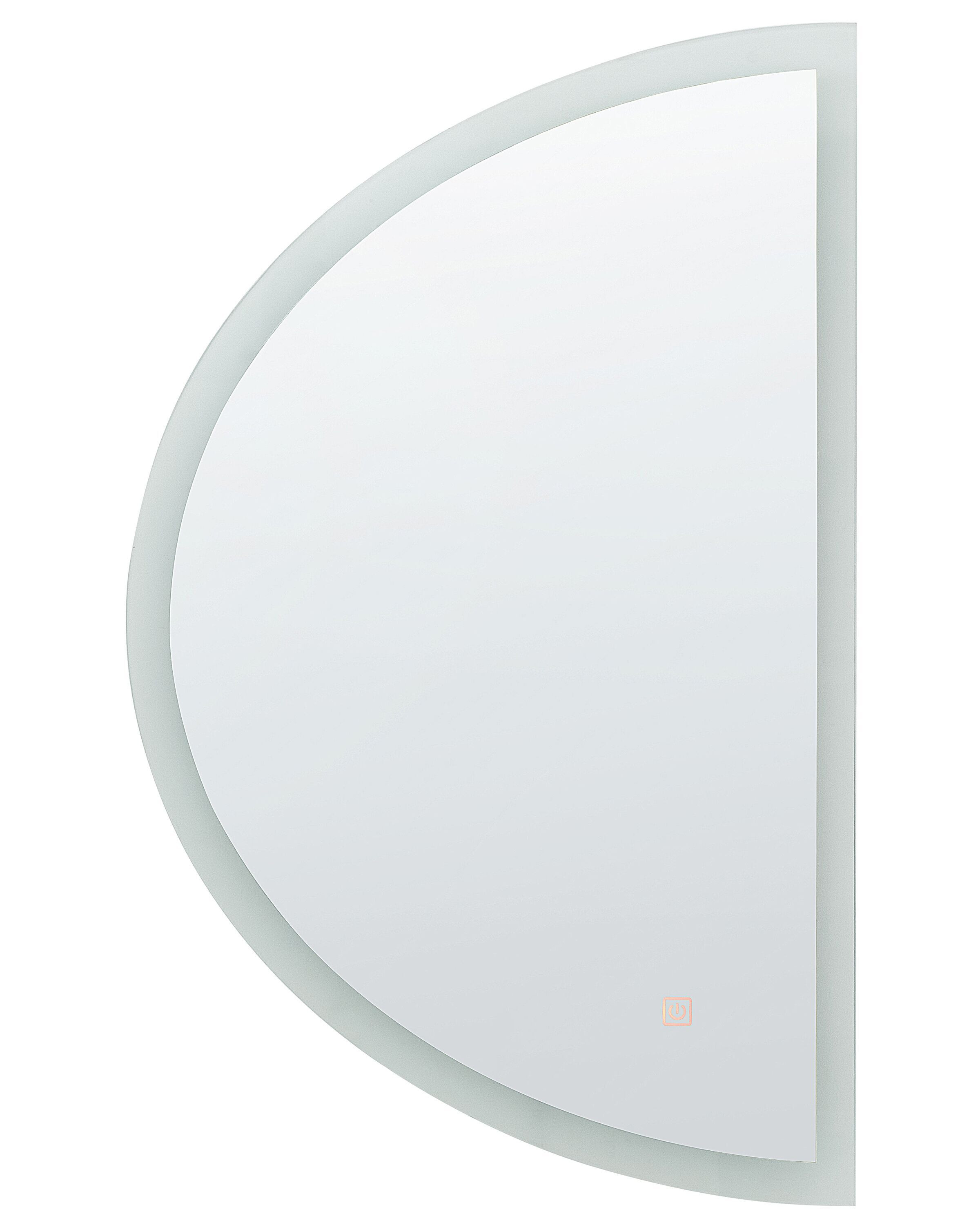 Lustro wiszące ścienne LED półokrągłe ø 80 cm