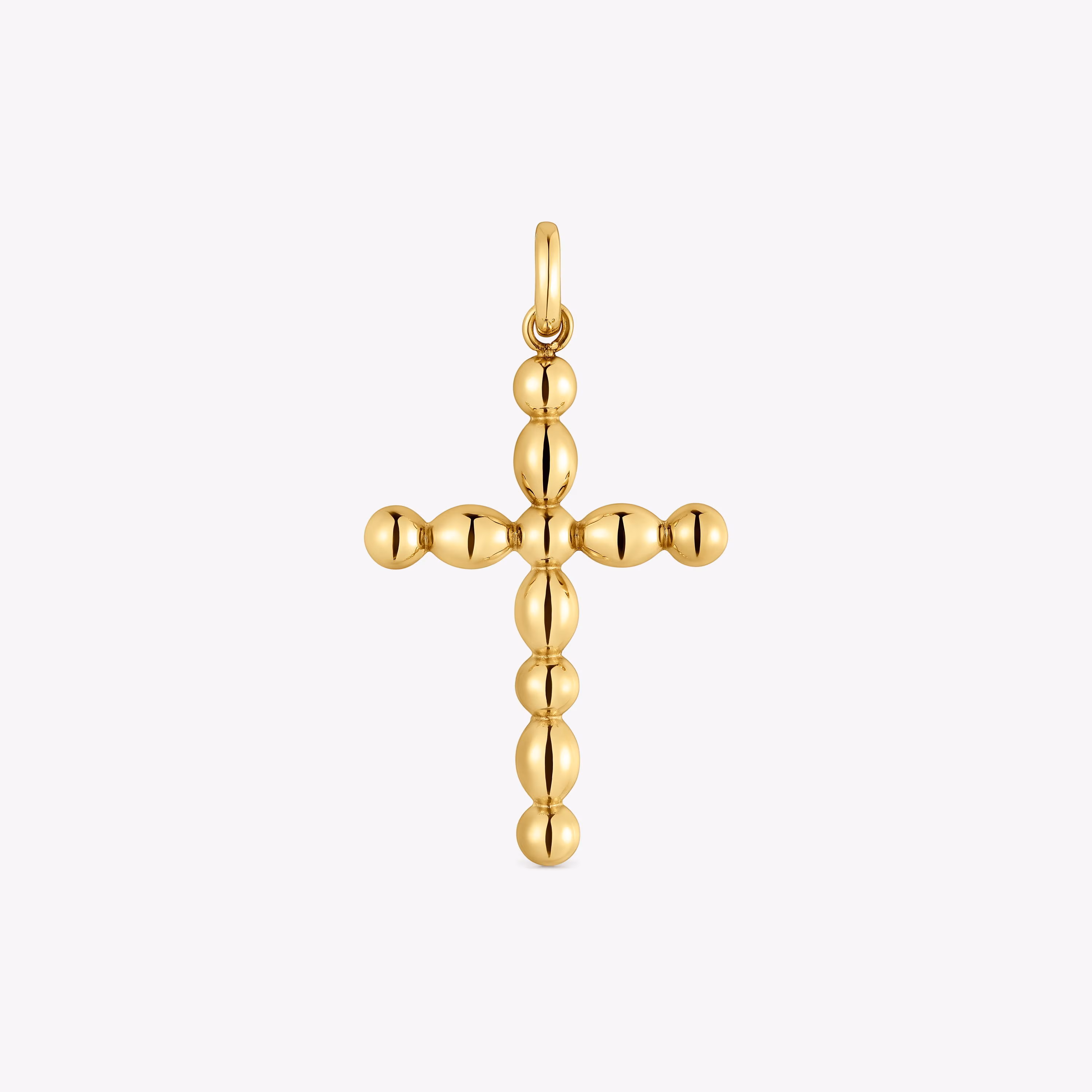 Colgante grande motivo cruz de oro Basics