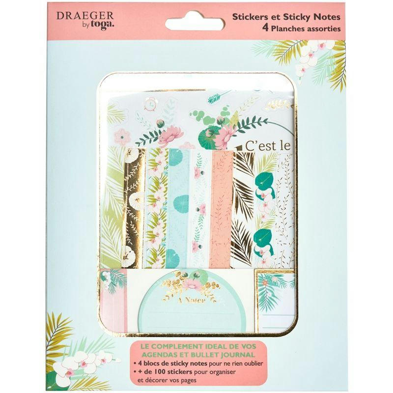 - Stickers et sticky notes pastel & dorés