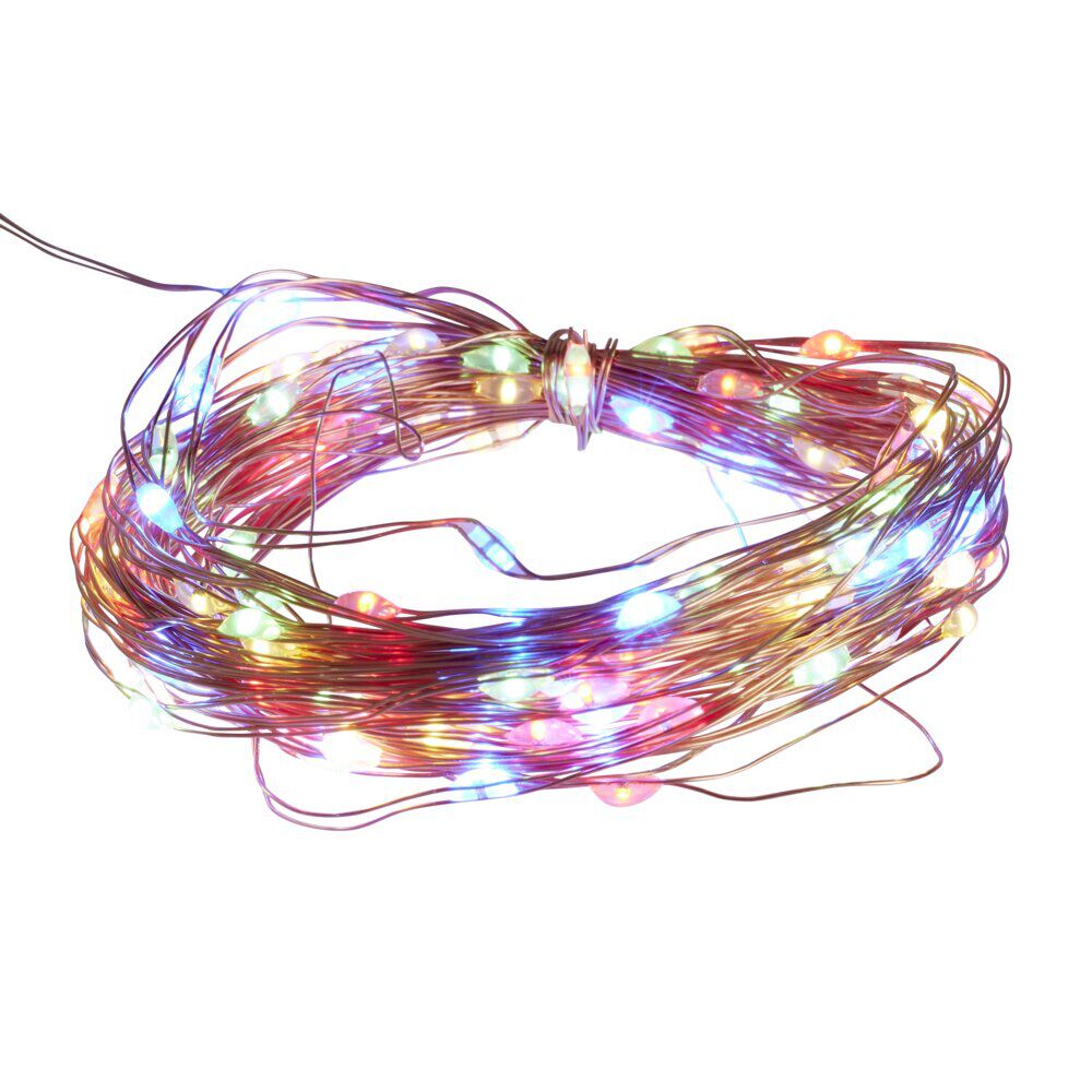 Guirlande de No&euml;l solaire lumineuse 120LED multicolore L1290cm