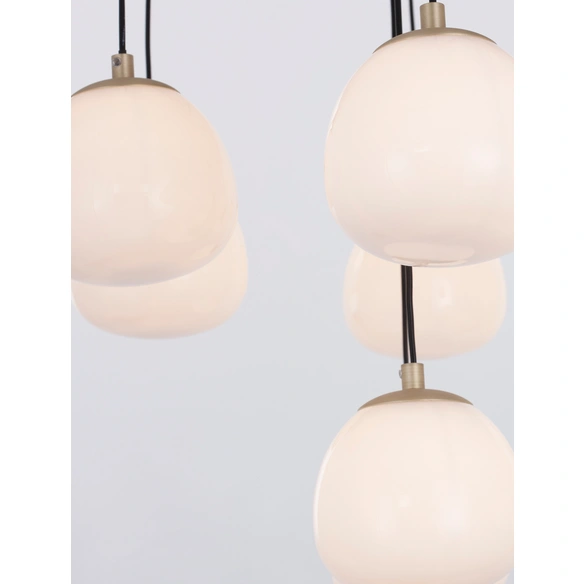 Pendelleuchte »The Egg «, LED, 12-flammig, goldfarben/weiß/schwarz