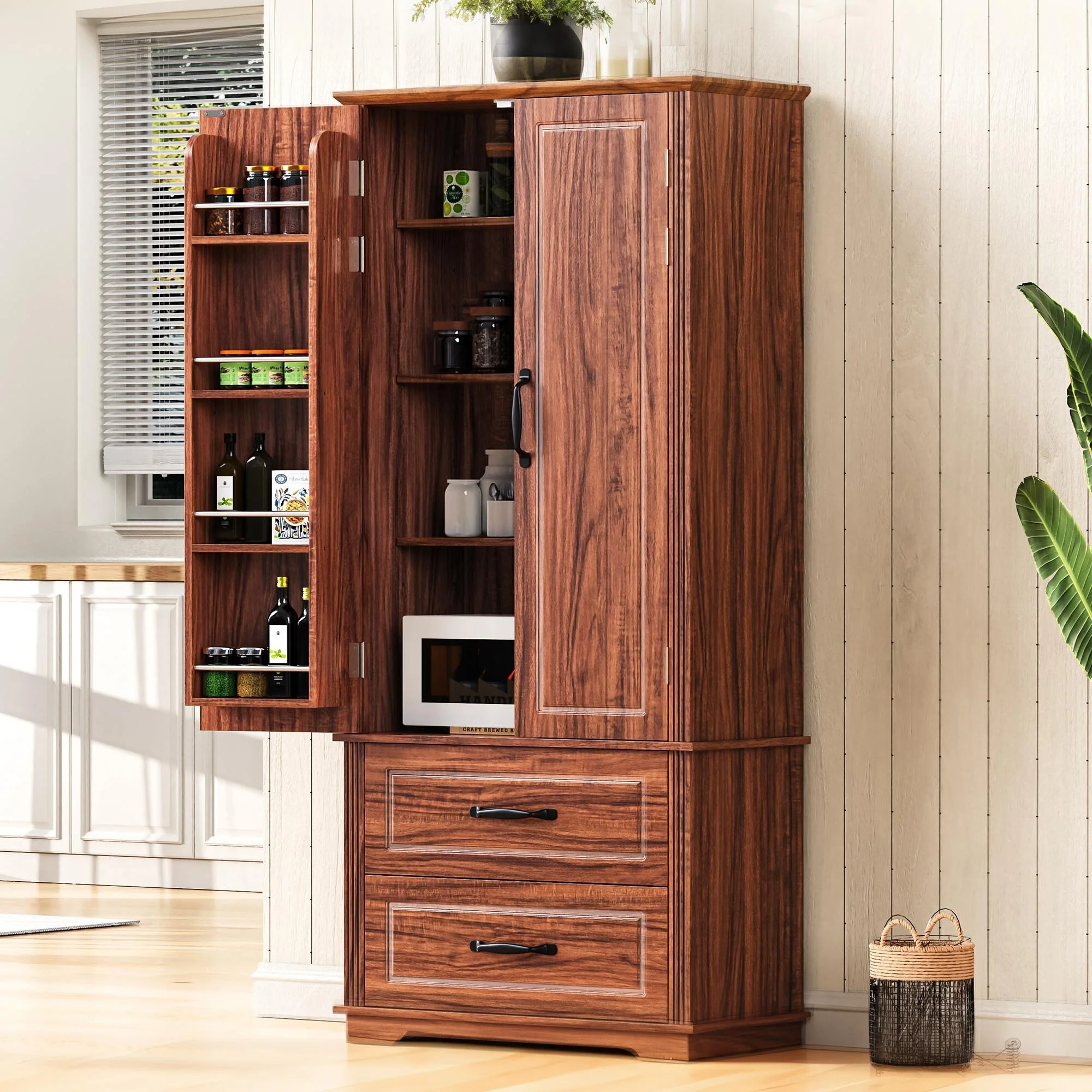 Freestanding Cupboard Cabinet Pantry Cabinet Sideboard