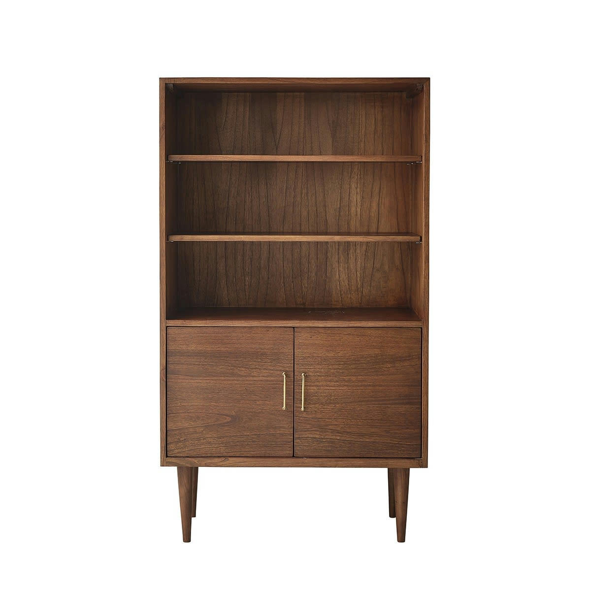 VINTAGE - Bibliothèque en mindi massif finition noyer 84 cm