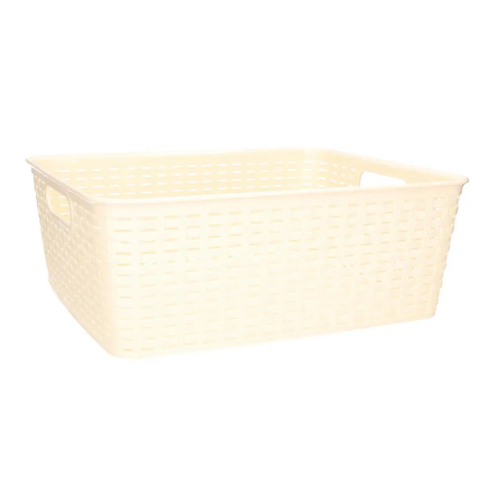 Plasticforte Opbergmand/kastmand - kunststof - zacht geel - 12L