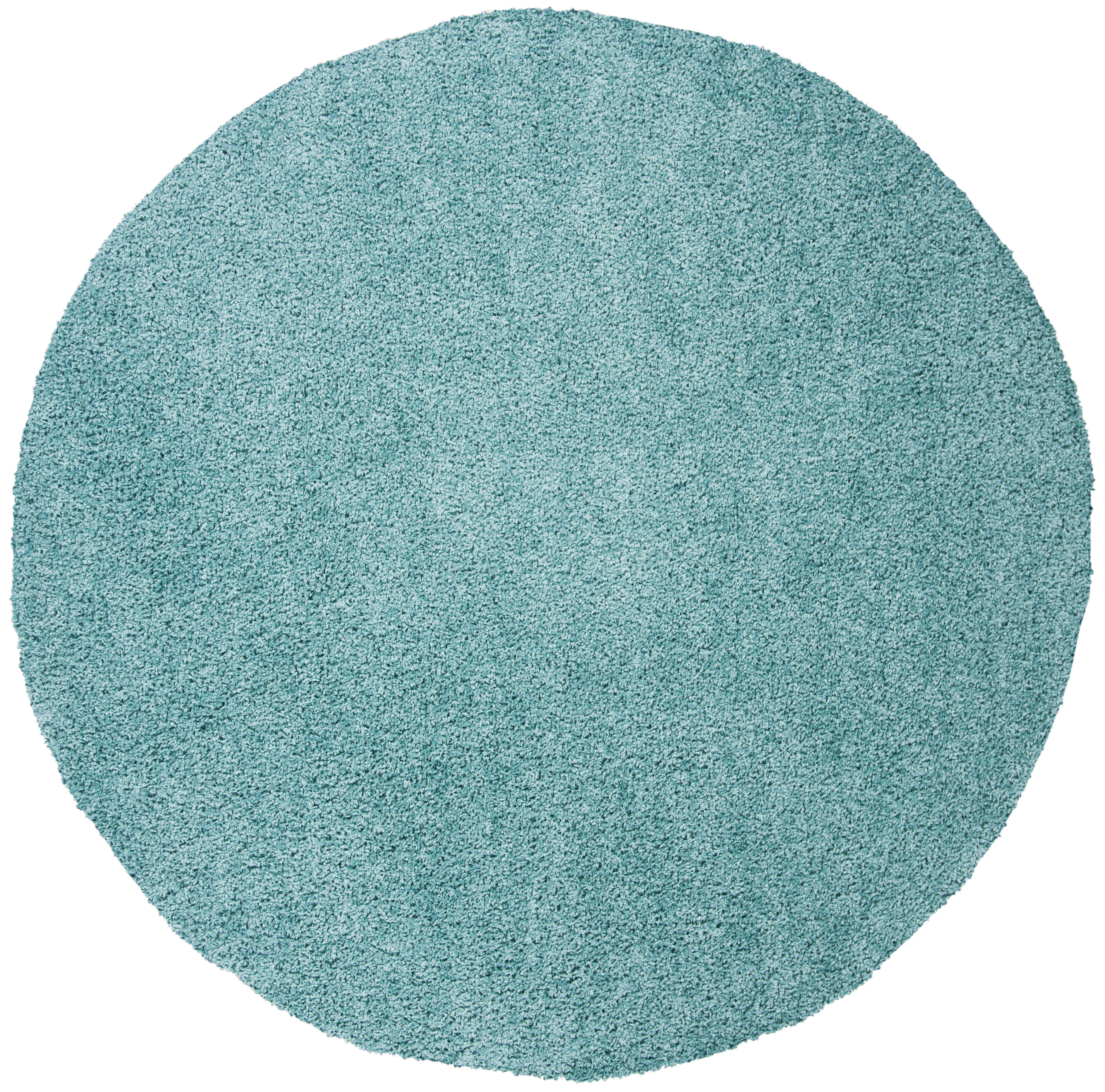PRIMO SHAG - Tapis de salon interieur en turquoise, 201 x 201 cm