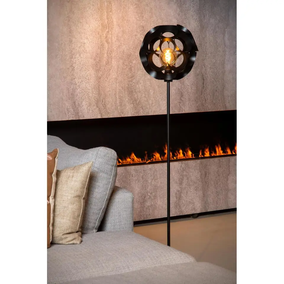 Lucide HANNELORE Vloerlamp - Zwart
