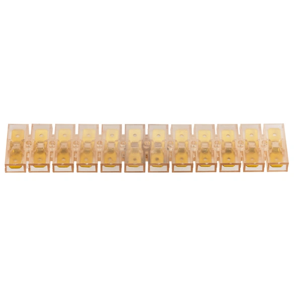 Flachstecker, Flachstecker-Leiste 12pol 6,3x0,8mm transparent