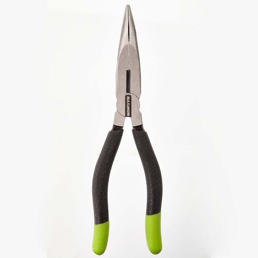 MAXIMUM Long Nose Pliers, Comfort Grip, Corrosion Resistant, Colour Coded Tips, 8-in