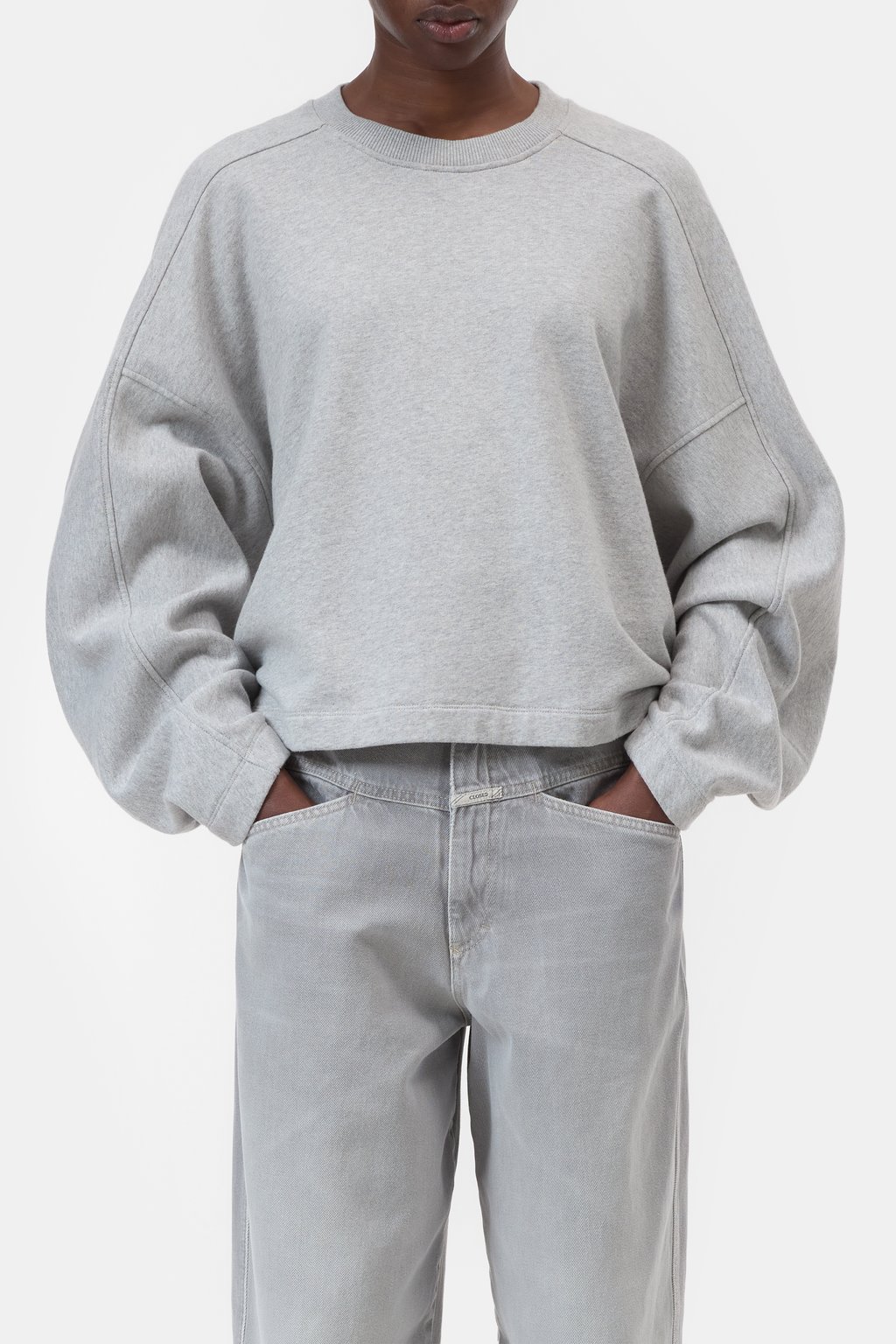 Sweatshirt mit Raffungen
