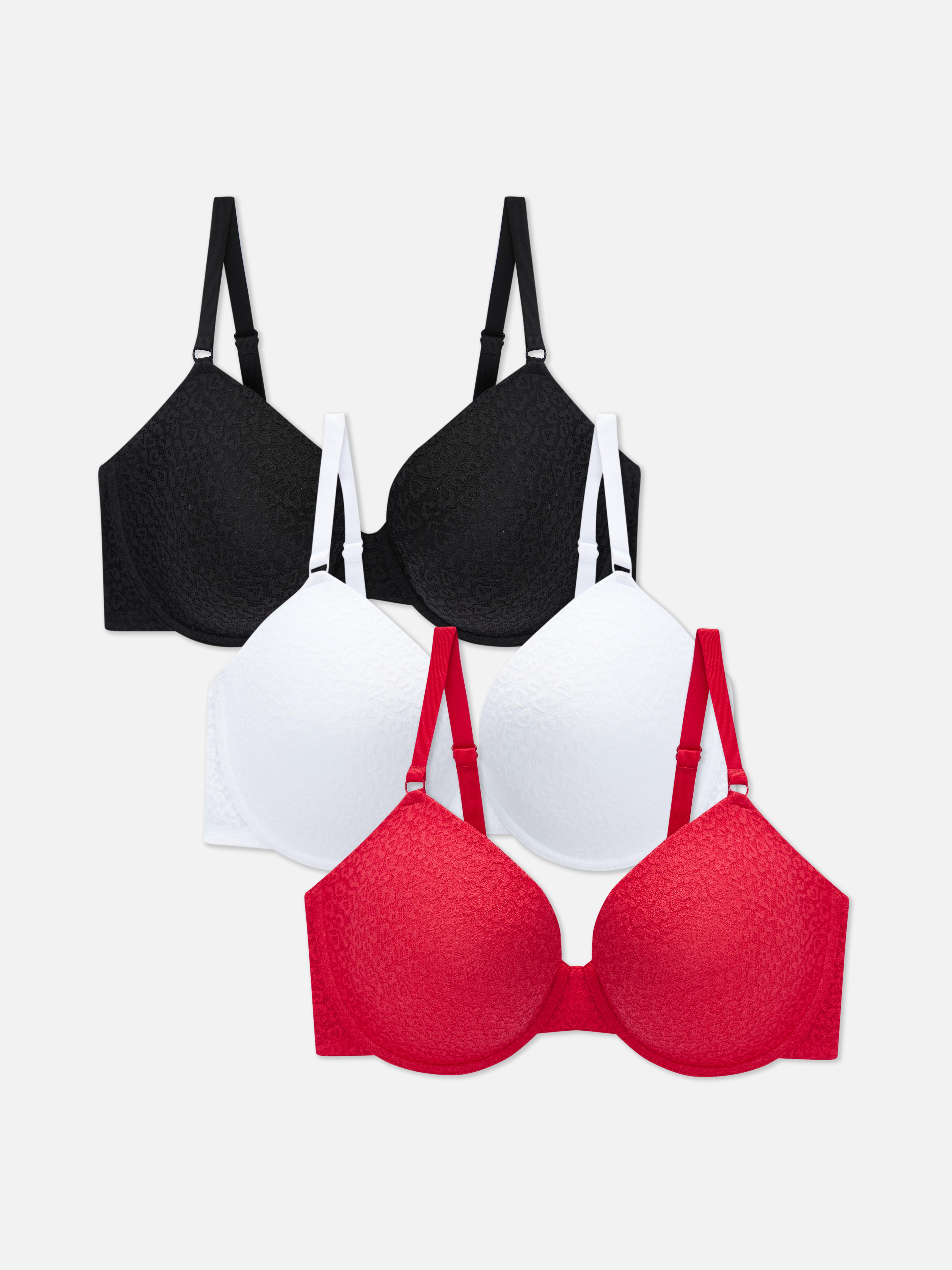 3-Pack Lace T-Shirt Bras