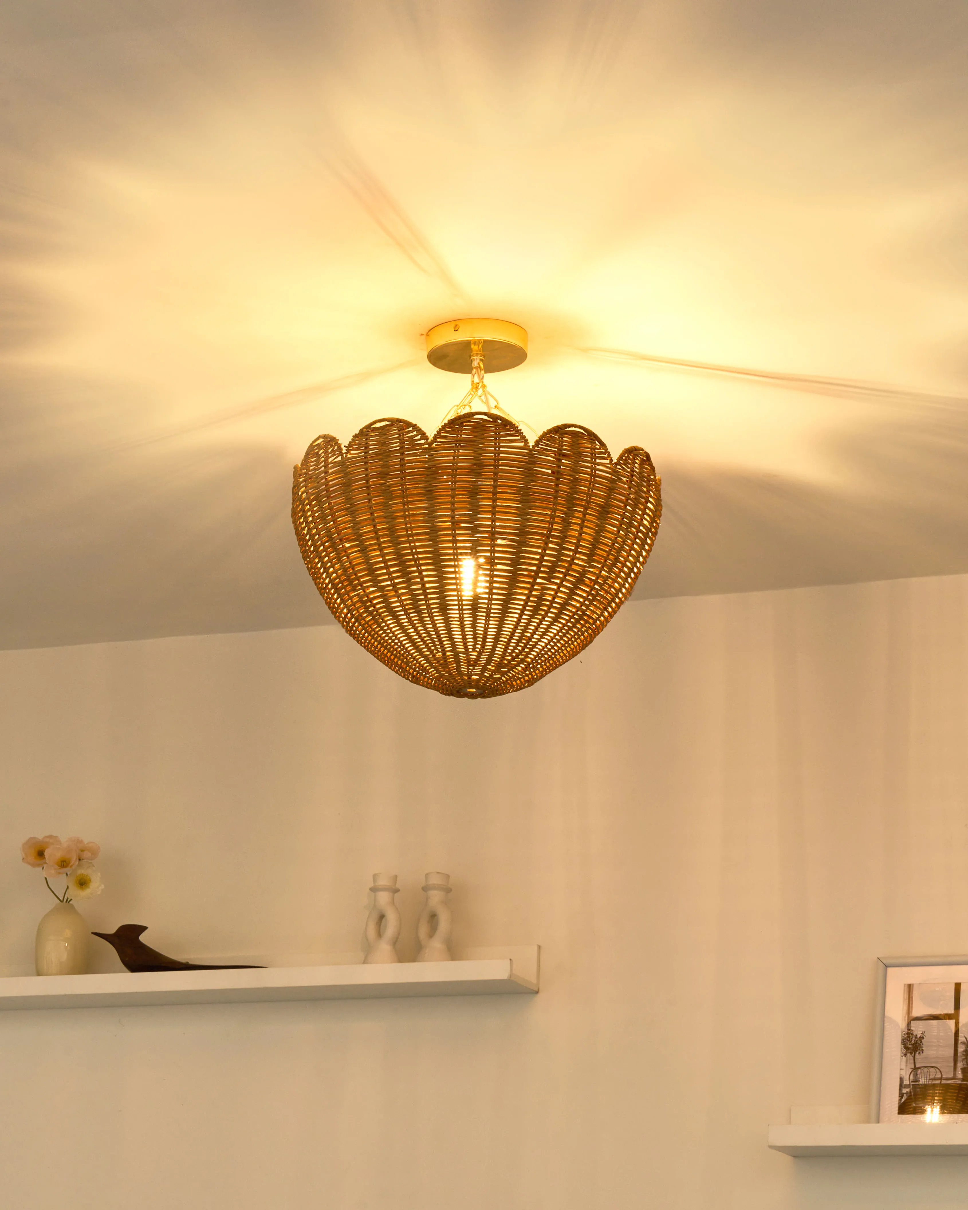 Pendant Lamp MANDEKAL Rattan Natural