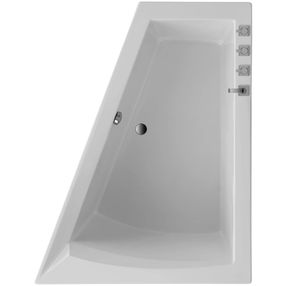 Eckwanne, BxHxL: 135 x 50 x 175 cm, asymetrisch