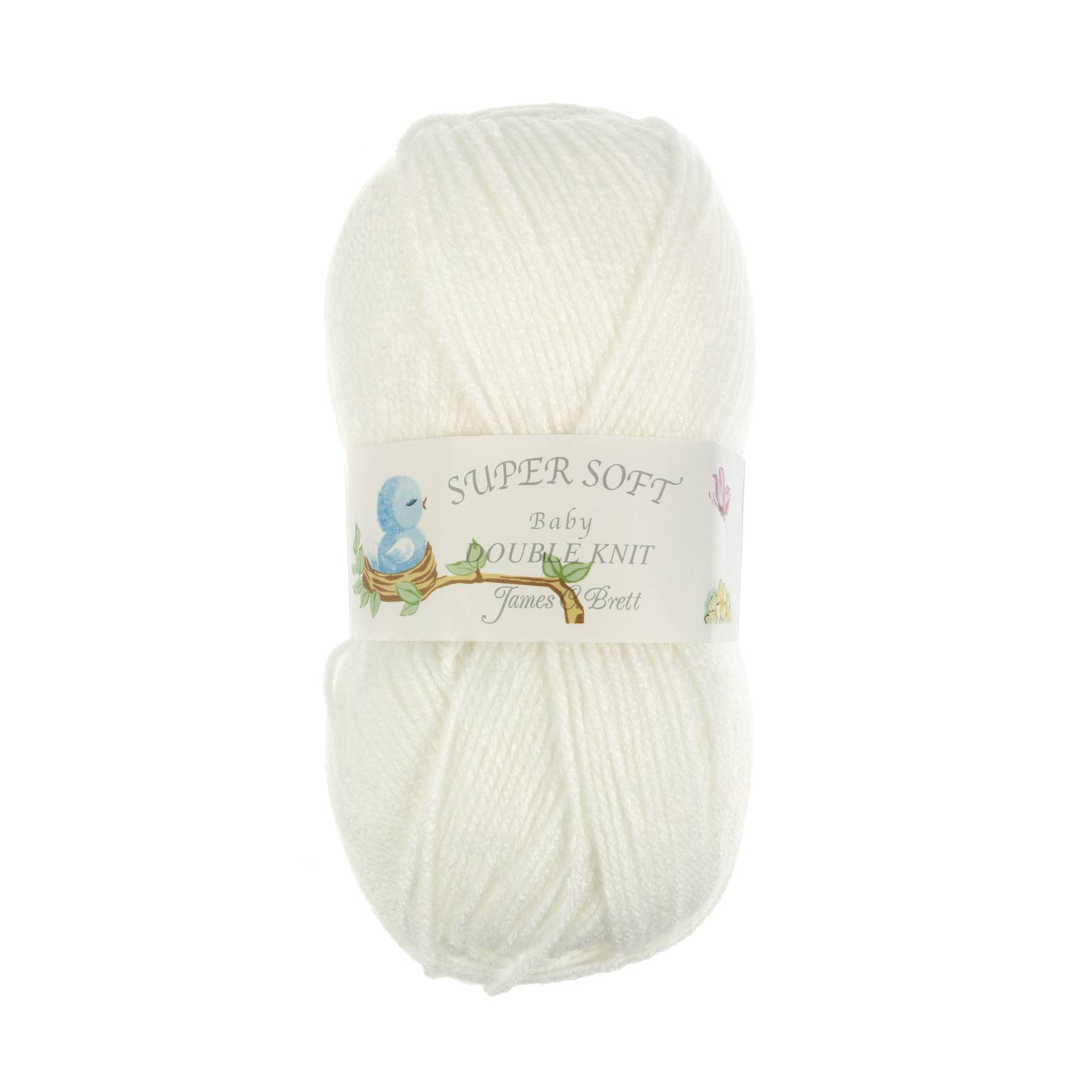 James C Brett White Baby DK Yarn 100g