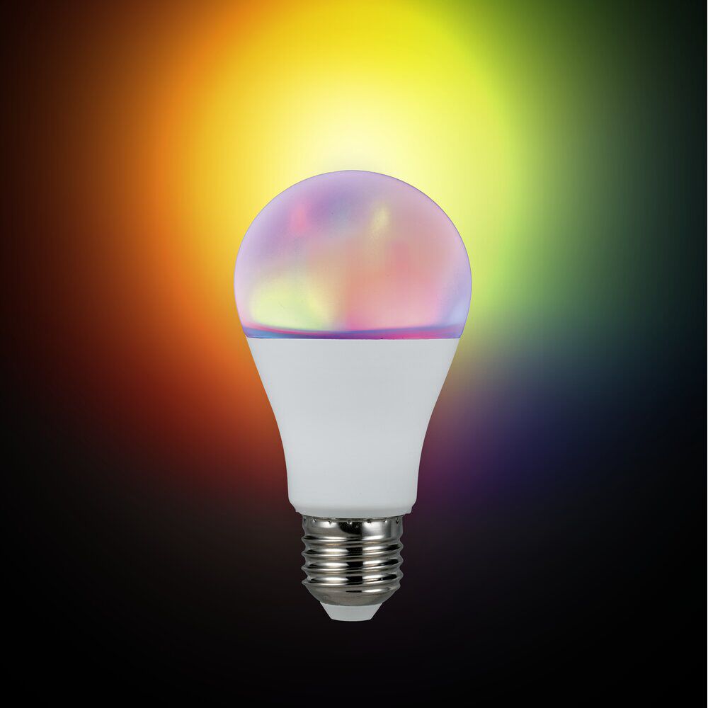 Ampoule LED connectée couleurs changeantes RGB 180° E27 806lms 9W