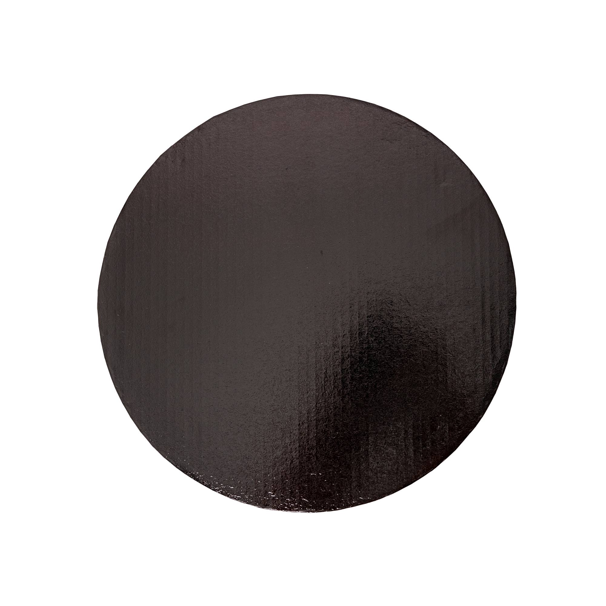 Black Round Double Thick Card Cake Board 12 Inches