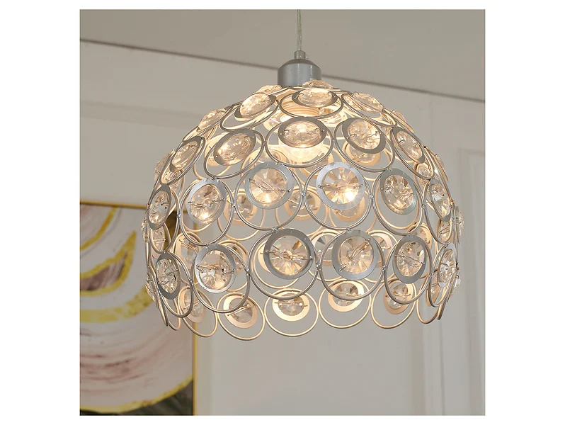 Lampa wisząca Florence stalowa srebrna