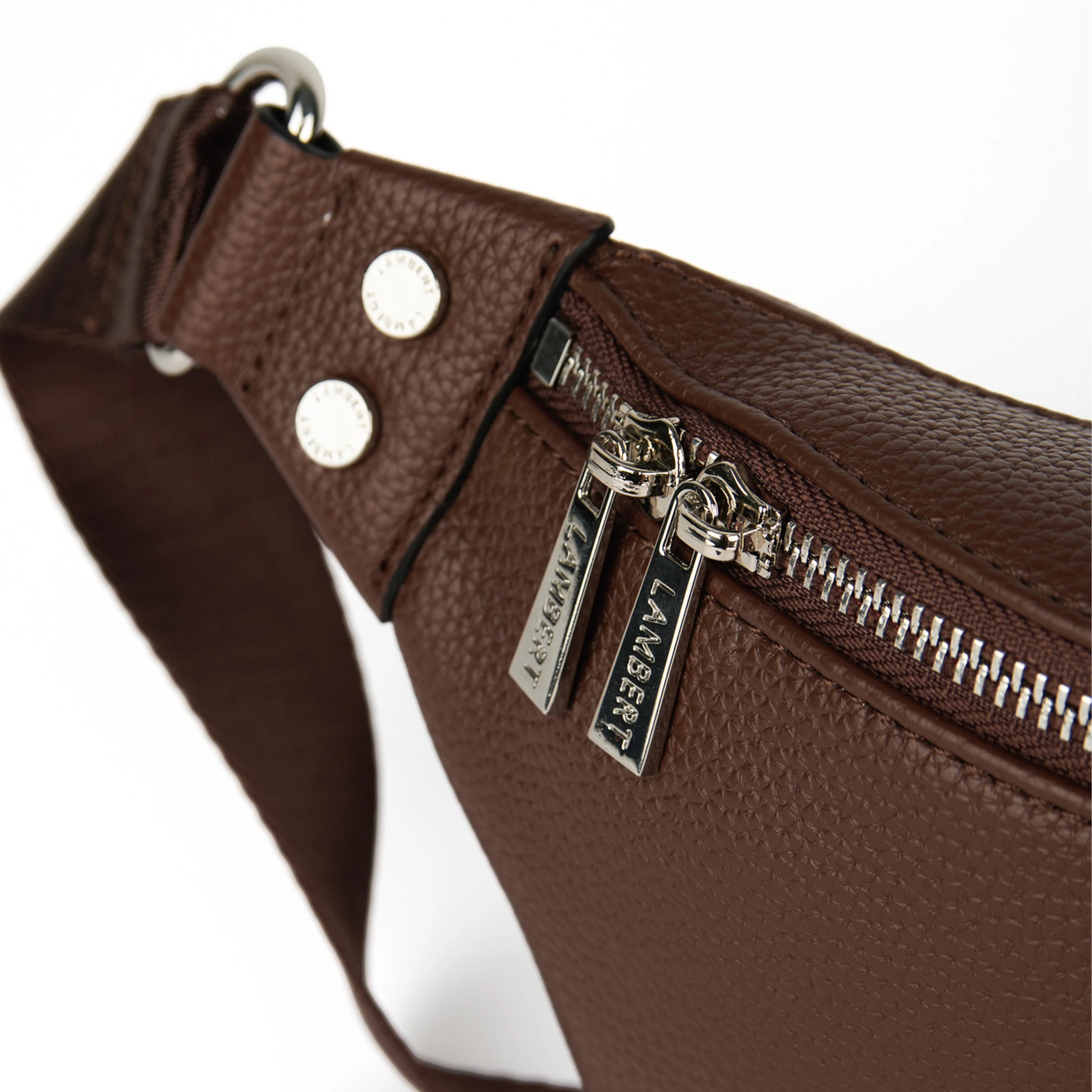 The Sarah - Chocolate Vegan Leather Belt Bag